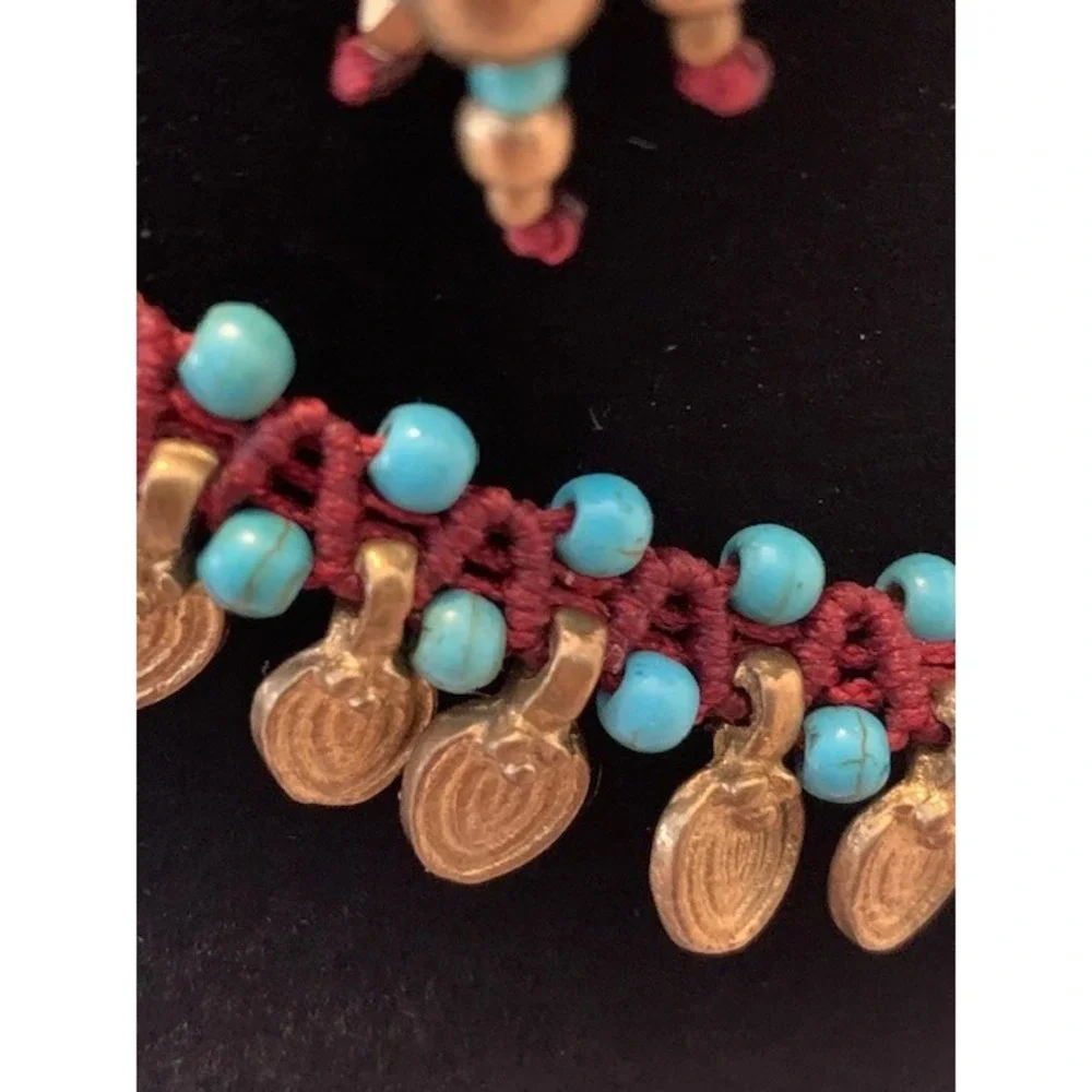 Statement Necklace Handmade Paulina Barcelona OOAK Boho Ethnic Adjustable Spain